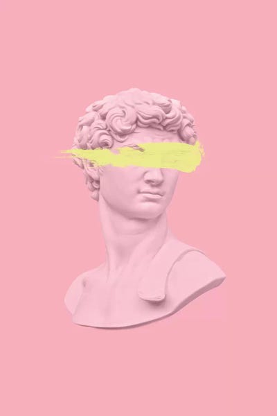 Grace Digital Art Co: David In Pink by Grace Digital Art Co