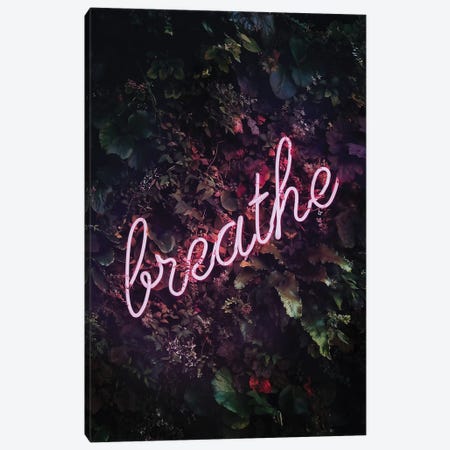 Breathe Neon Canvas Print #RAB185} by Grace Digital Art Co Canvas Art