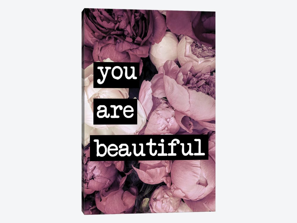 You Are Beautiful by Grace Digital Art Co 1-piece Canvas Print