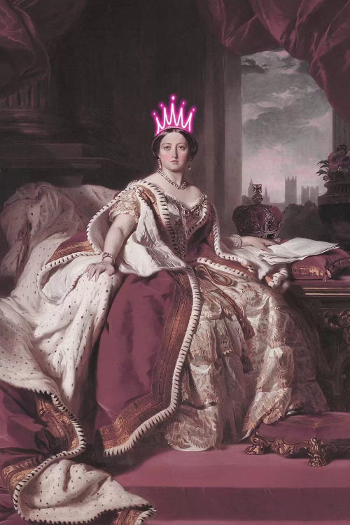 Queen Victoria Neon by Grace Digital Art Co wall art
