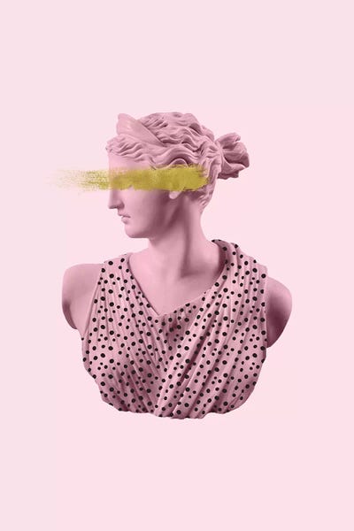 Gold & Pink: Goddess In Spots by Grace Digital Art Co