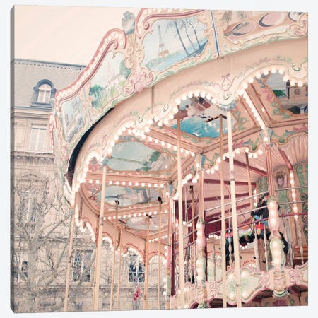 A Carousel In Paris Canvas Print #RAB1} by Grace Digital Art Co Canvas Wall Art