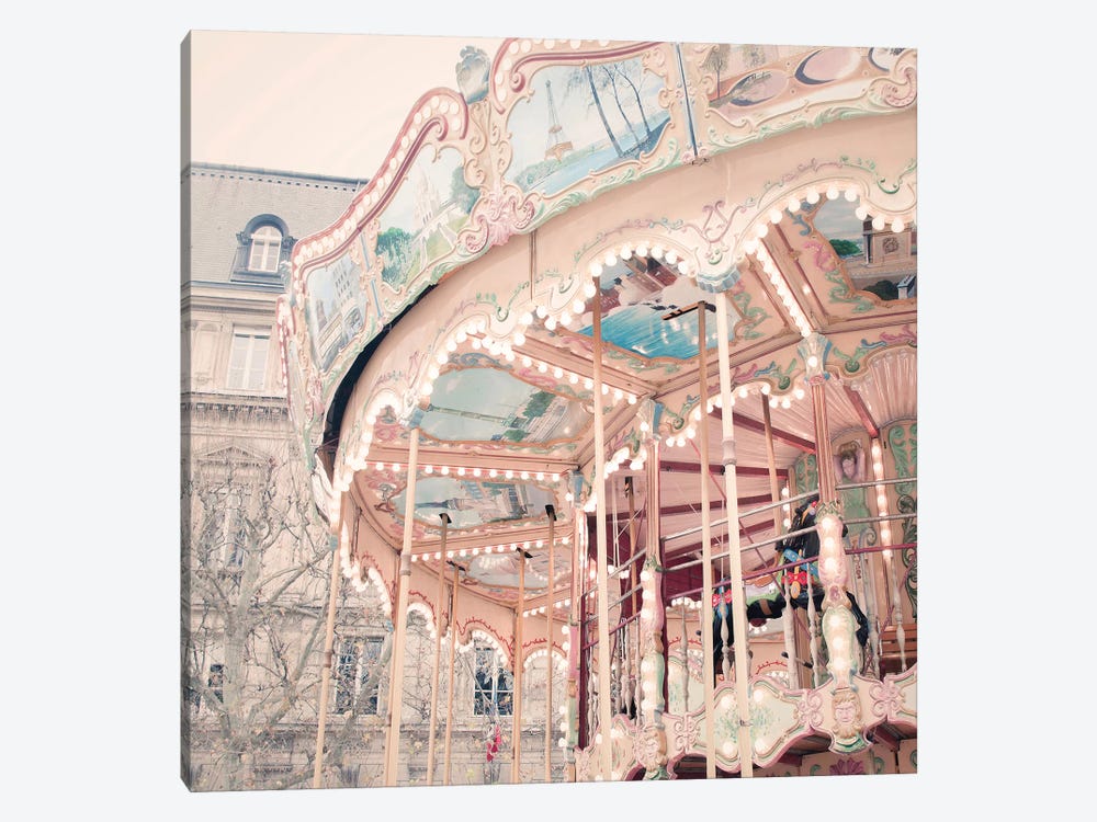 A Carousel In Paris by Grace Digital Art Co 1-piece Canvas Art Print
