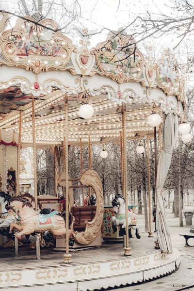 Amusement Parks: Paris Carousel X by Grace Digital Art Co
