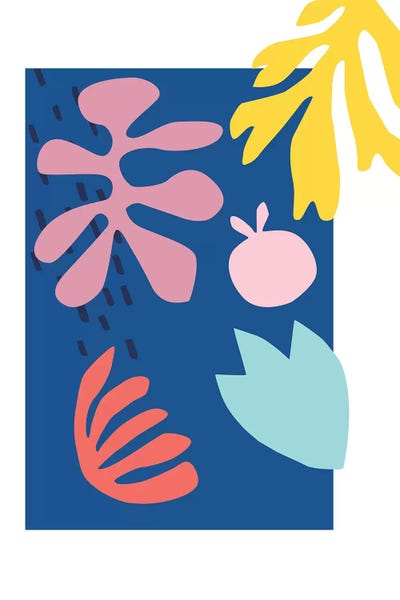 Grace Digital Art Co: Blue Cut Out by Grace Digital Art Co