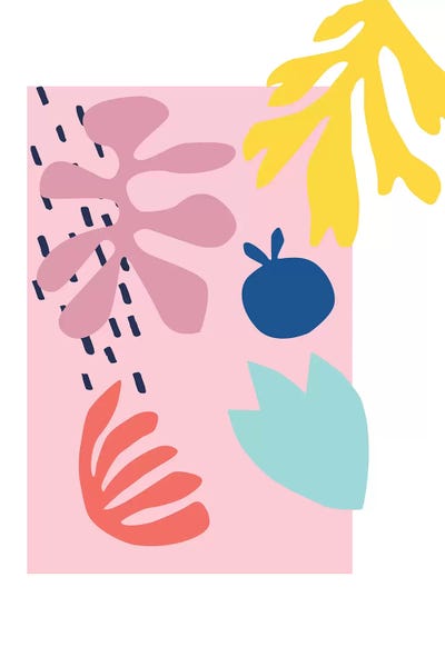 Artists Like Matisse: Pink Cut Out by Grace Digital Art Co