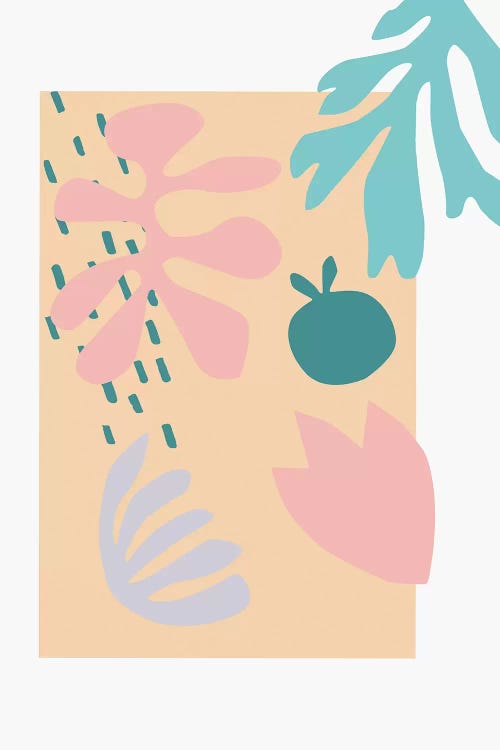 Pastel Cut Outs by Grace Digital Art Co wall art
