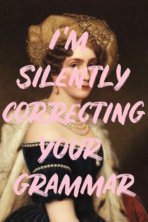 Grammar Queen by Grace Digital Art Co wall art