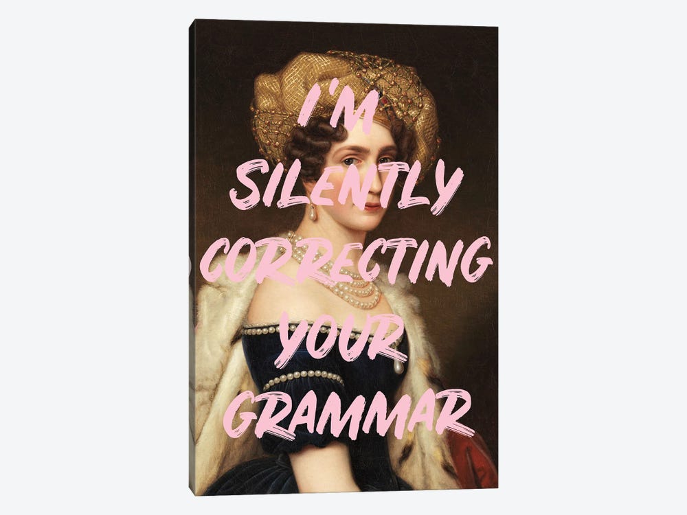 Grammar Queen by Grace Digital Art Co 1-piece Canvas Art