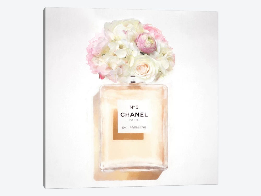 White Floral Perfume by Grace Digital Art Co 1-piece Canvas Art