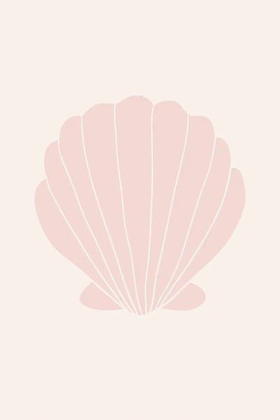 Grace Digital Art Co: Blush Clam Shell by Grace Digital Art Co