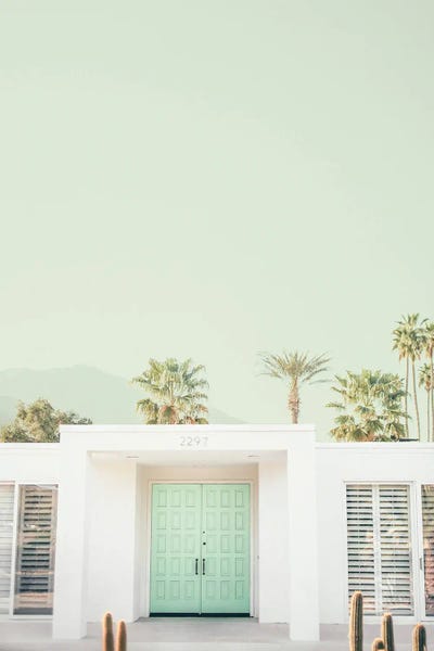 Grace Digital Art Co: Mint Palm Springs by Grace Digital Art Co