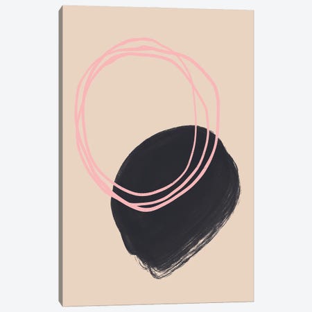 Abstract Pink Circle Canvas Print #RAB304} by Grace Digital Art Co Canvas Art