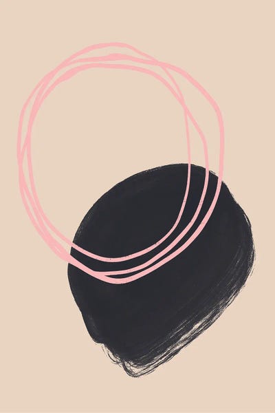 Grace Digital Art Co: Abstract Pink Circle by Grace Digital Art Co