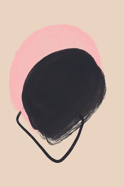 Grace Digital Art Co: Pink And Black Abstract by Grace Digital Art Co