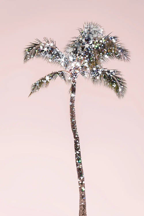 Glitter Palm Tree by Grace Digital Art Co wall art