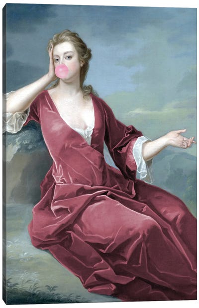 Bubblegum Duchess Canvas Art Print - Grace Digital Art Co