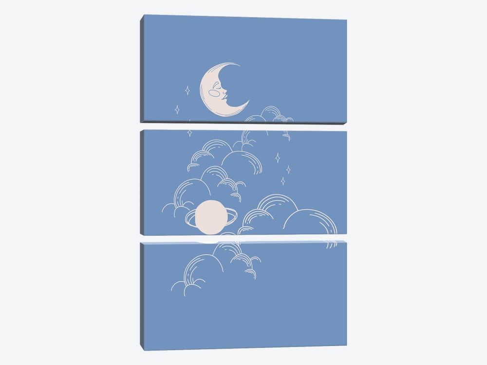 Blue Celestial by Grace Digital Art Co 3-piece Art Print