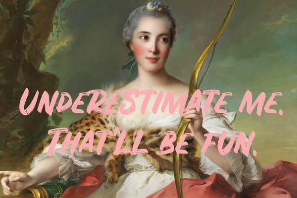 Historical Fashion: Underestimate Me by Grace Digital Art Co