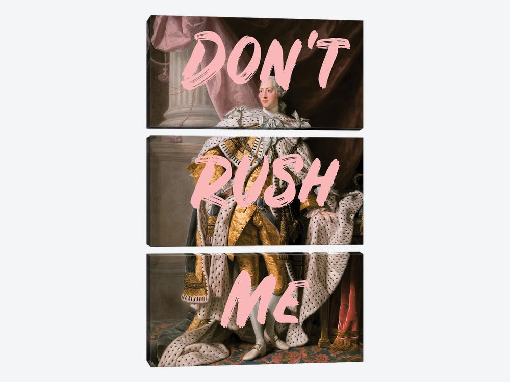 Don't Rush Me - The King by Grace Digital Art Co 3-piece Canvas Art Print
