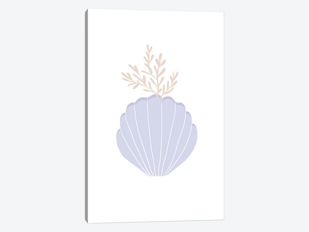 Clam Vase In Lilac by Grace Digital Art Co 1-piece Art Print