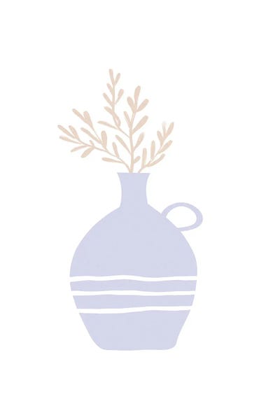 Pottery Still Life: Lilac Jar by Grace Digital Art Co