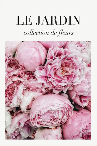 Grace Digital Art Co: Pink Peony Flowers by Grace Digital Art Co