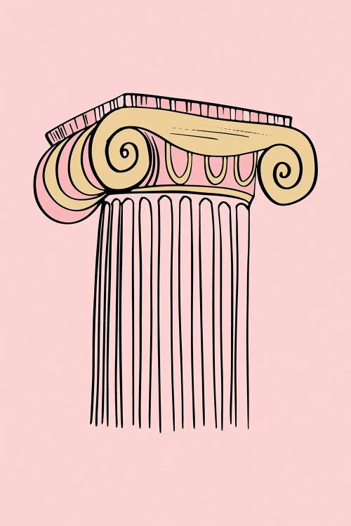 Roman Column Line Art by Grace Digital Art Co wall art