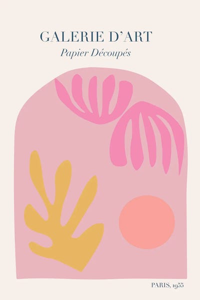 The Cut Outs Collection: Galerie D'Art Pink Cut Outs by Grace Digital Art Co