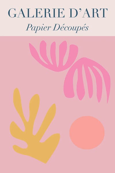 Large Minimalist Art - Canvas Prints: Cut-Out Papier Decoupes by Grace Digital Art Co