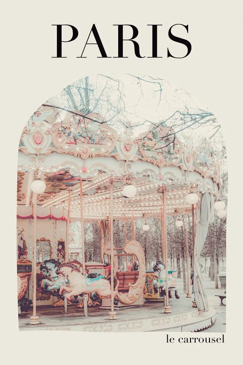 Paris Carousel - Arch by Grace Digital Art Co wall art