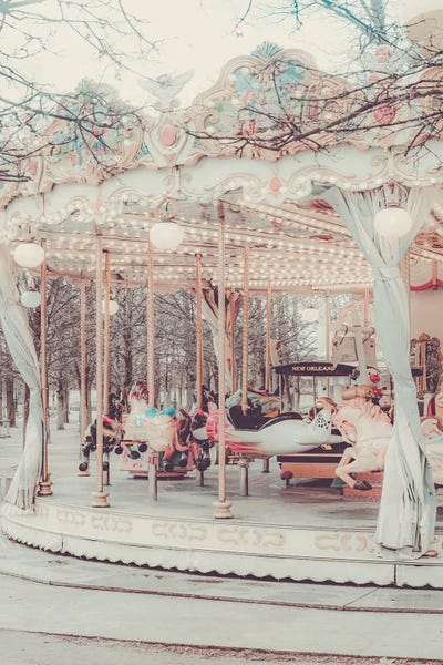 Grace Digital Art Co: Paris Carousel Golden II by Grace Digital Art Co