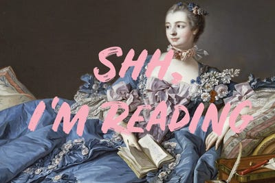 Shh, I'm Reading Altered Art - Pink by Grace Digital Art Co art print