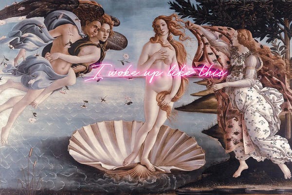 Birth Of Venus: Neon Venus by Grace Digital Art Co