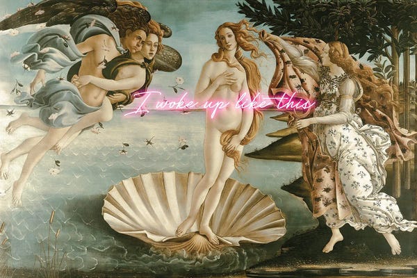 Neon Typography: Neon Venus II by Grace Digital Art Co