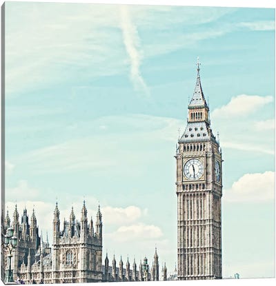 London Westminster View II Canvas Art Print - Big Ben