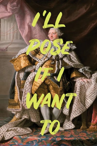 Historical Fashion: Posing King - neon by Grace Digital Art Co