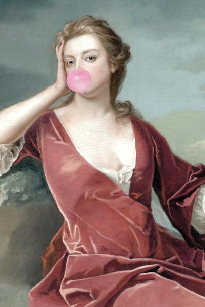 Historical Fashion: Bubble Gum Blowing Duchess II by Grace Digital Art Co