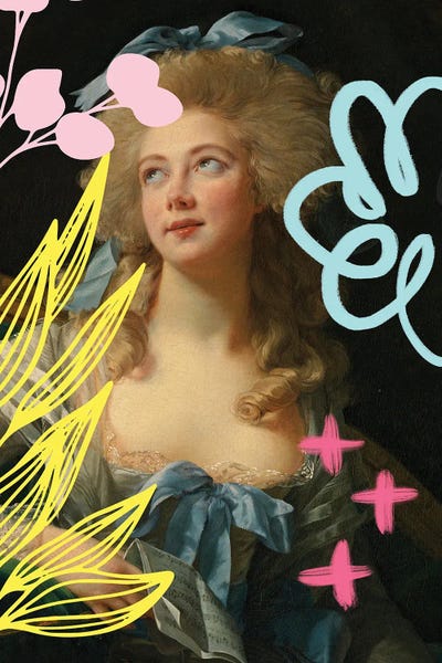 Historical Fashion: Graffiti Madame II by Grace Digital Art Co