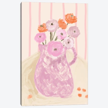 Still Life Floral Vase Canvas Print #RAB404} by Grace Digital Art Co Art Print