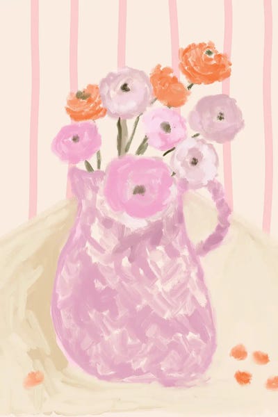 Grace Digital Art Co: Still Life Floral Vase by Grace Digital Art Co