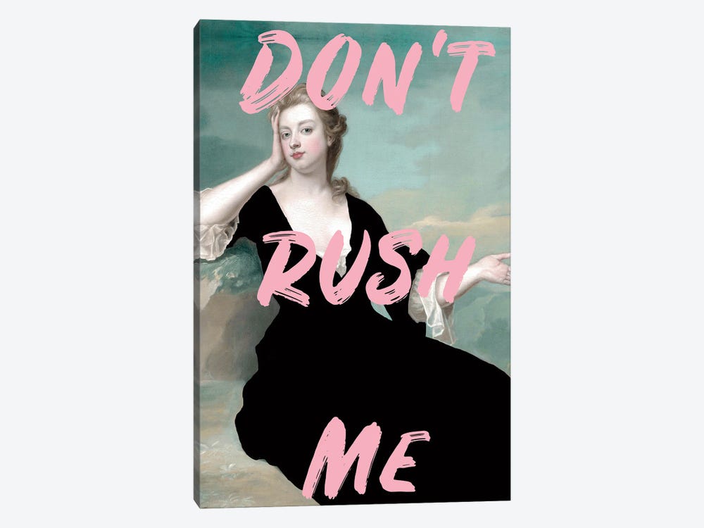 Don't Rush Me Altered Art - Black Dress by Grace Digital Art Co 1-piece Canvas Art