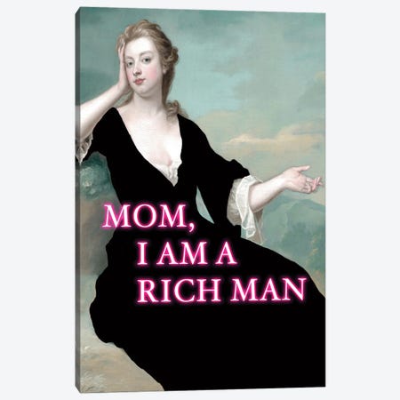 Mom, I Am A Rich Man Canvas Print #RAB407} by Grace Digital Art Co Art Print