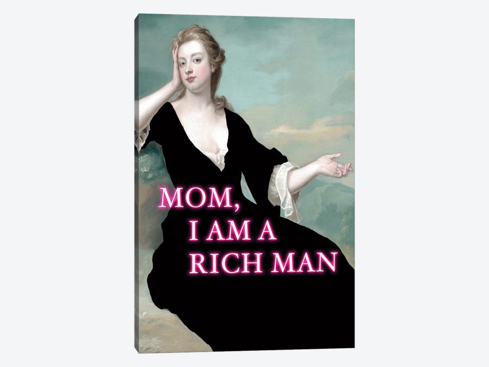 Mom, I Am A Rich Man by Grace Digital Art Co 1-piece Art Print