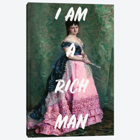 I Am A Rich Man VI Canvas Print #RAB413} by Ruby and B Art Print