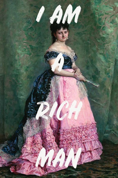 Grace Digital Art Co: I Am A Rich Man VI by Grace Digital Art Co