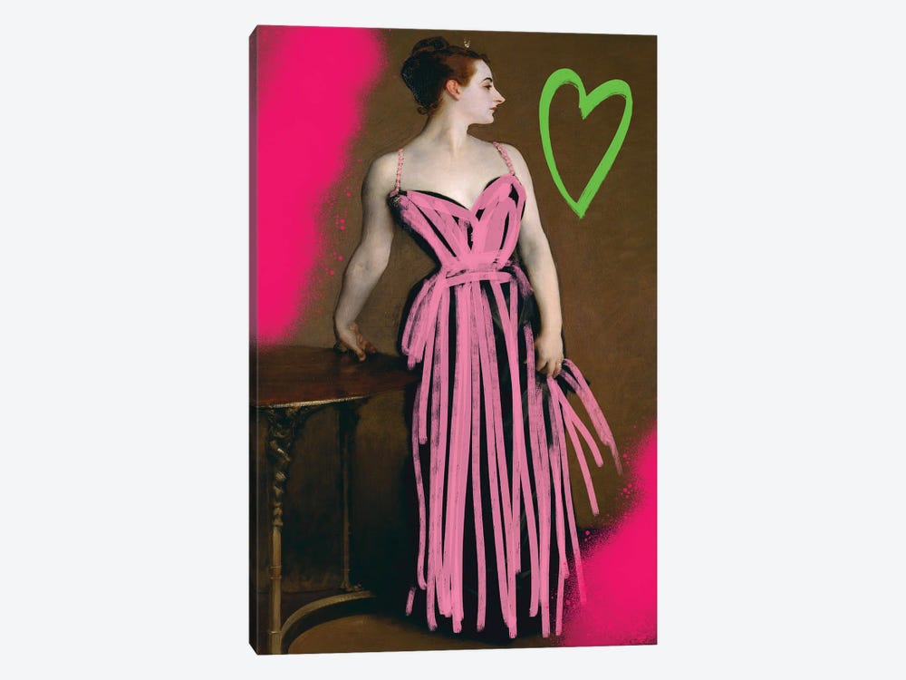 Pink Madame by Grace Digital Art Co 1-piece Canvas Art Print