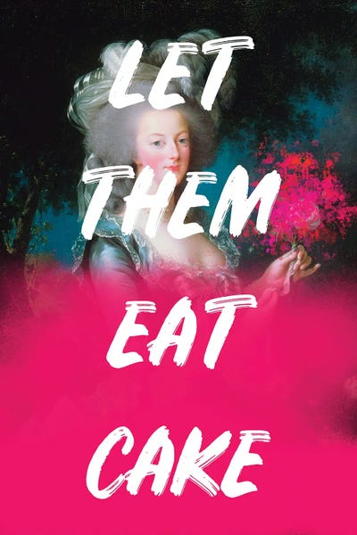 Funny Typography: Let Them Eat Cake by Grace Digital Art Co