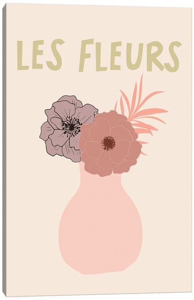 Floral French Art Canvas Art Print - The Cut Outs Collection