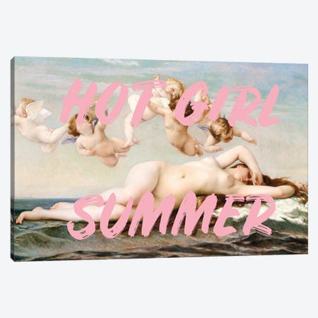Hot Girl Summer Canvas Print #RAB417} by Grace Digital Art Co Canvas Artwork